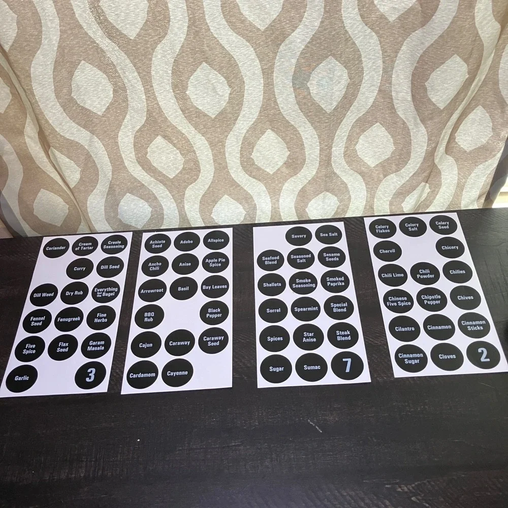 Chalkboard Spice Labels Stickers and Pens for Jars Containers  Organization